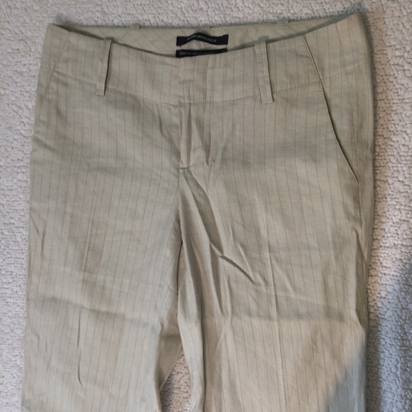 Club Monaco beige striped linen pants sz0 - Picture 3 of 7